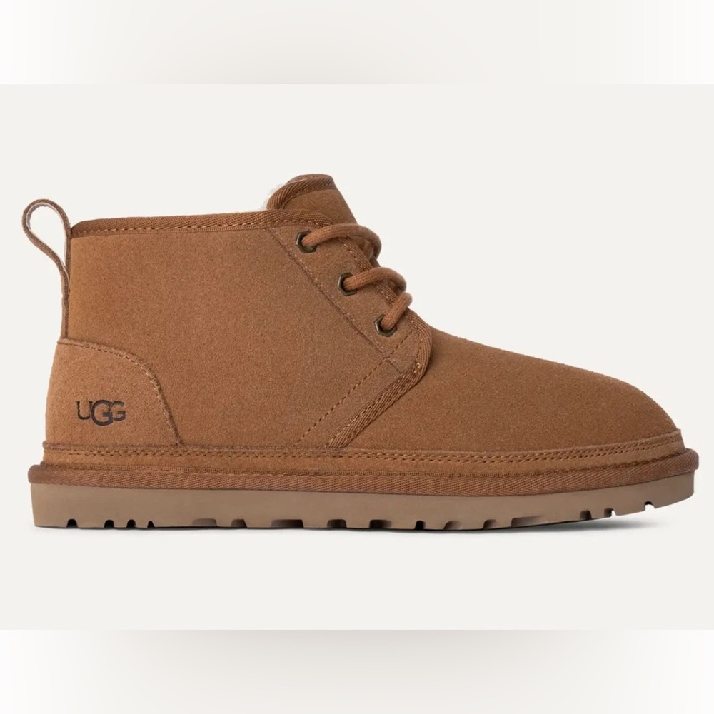 UGG Neumel Women's Chukka Suede Wool Lace Up Ankle Boot Chestnut Cushioned 5 36